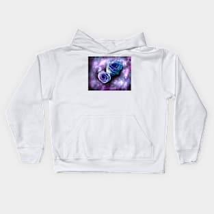 Purple and Blue Roses Kids Hoodie